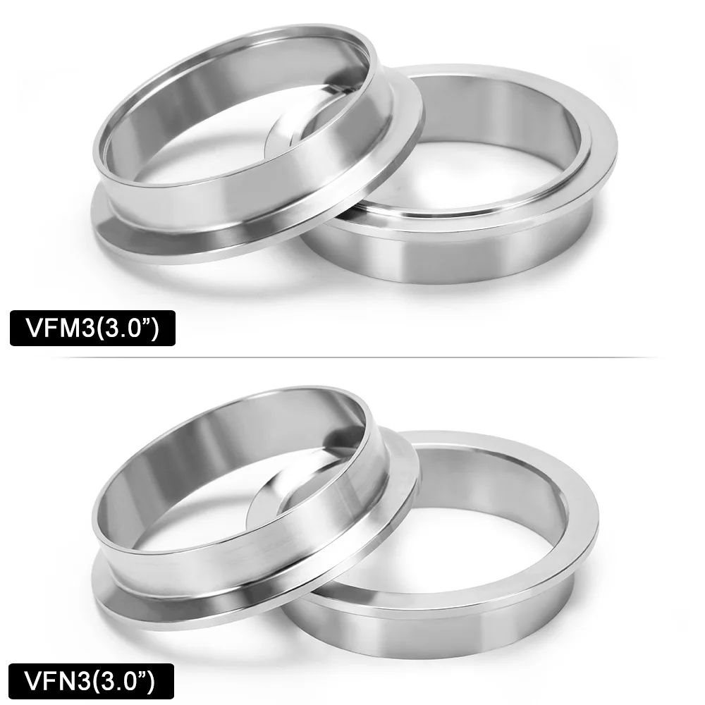 WLR RACING-(2PC/LOT) 3.0" V-Band Flange High Quality Stainless Steel 304 FEMAL & MALE OR NORMAL V Band Flange WLR-VFM30/VFN30