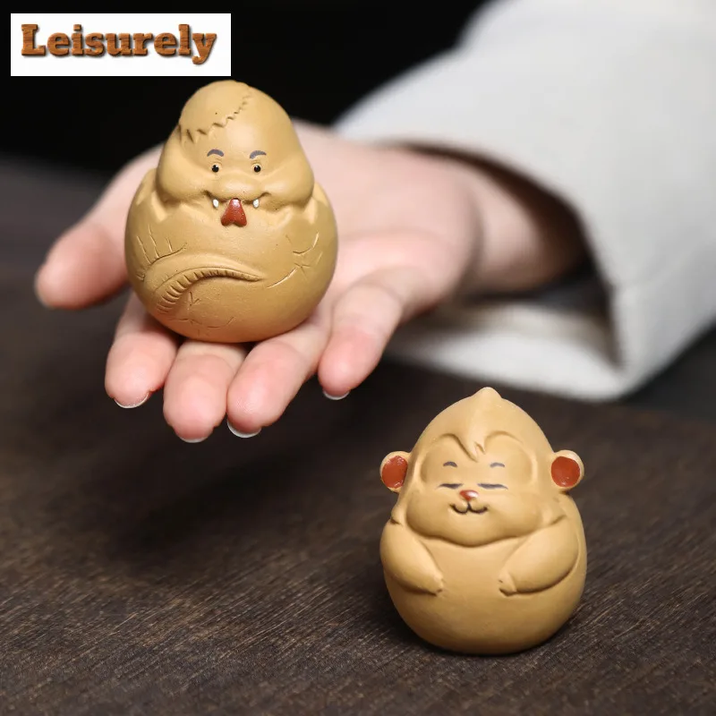 Monkey Purple Clay Twelve Zodiac Snake Tea Pet Japanese Tea Spirit Tea Figurine Play Toys Tea Statue Ornaments Drinkware Craft