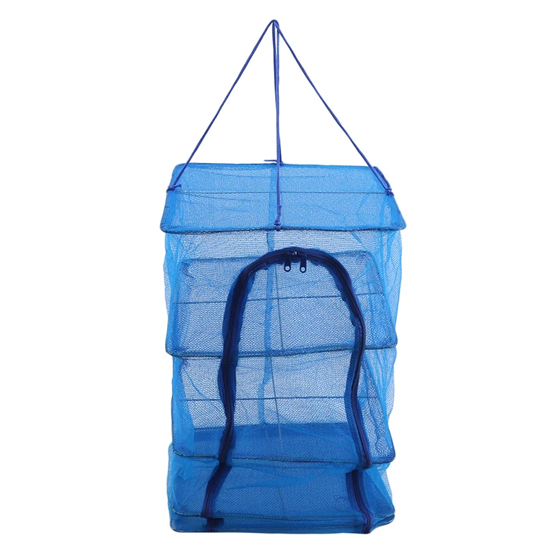 Fish Mesh Hanging Sun Dry Net for Food Dehydrator Durable Folding 3 Layers Vegetable Herbs Fishes Dryer Net Drying Racks 3