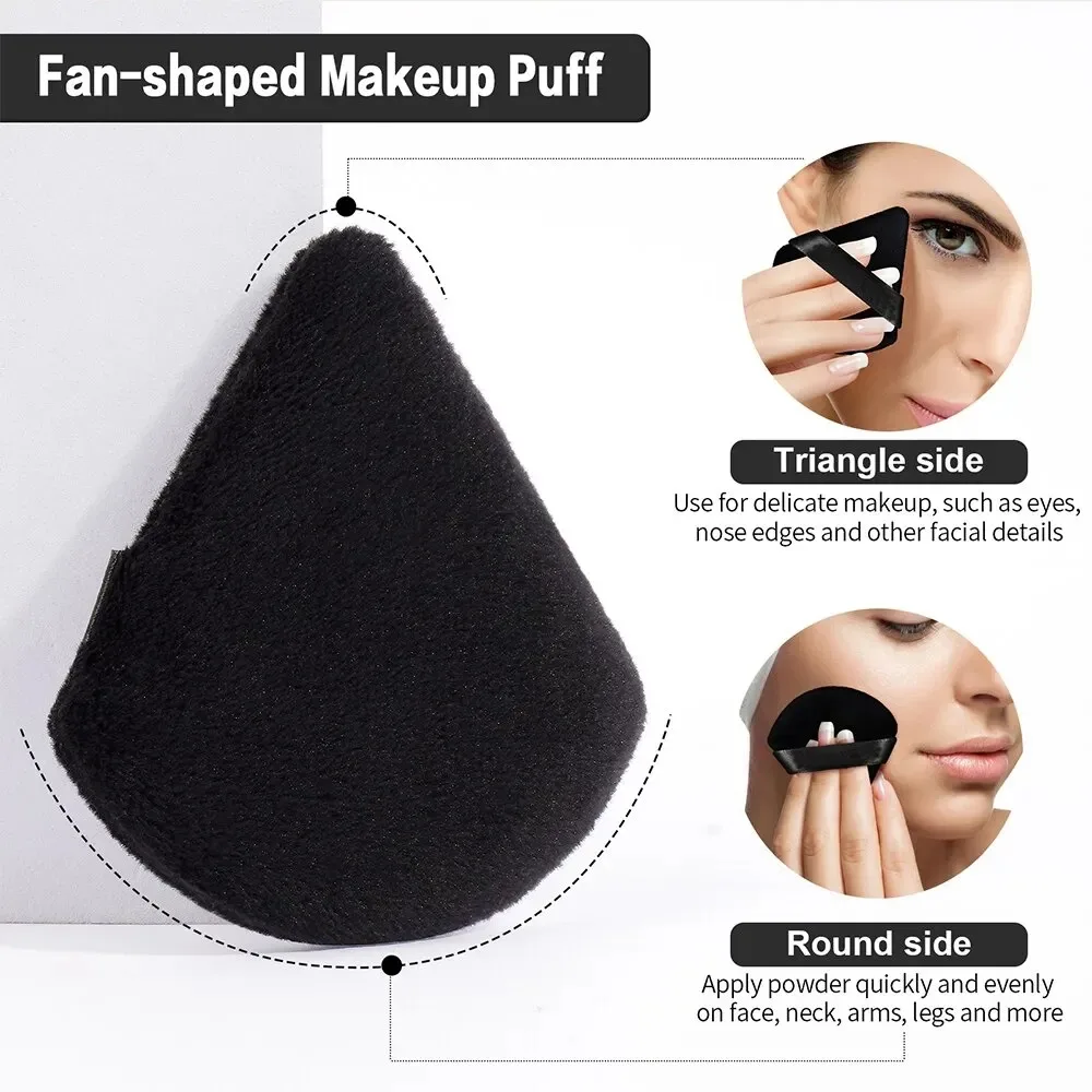 Triangle Powder Puff Wet Dry Use For Loose Powder Liquid Cosmetic Soft Plush Puff Makeup Foundation powder puff