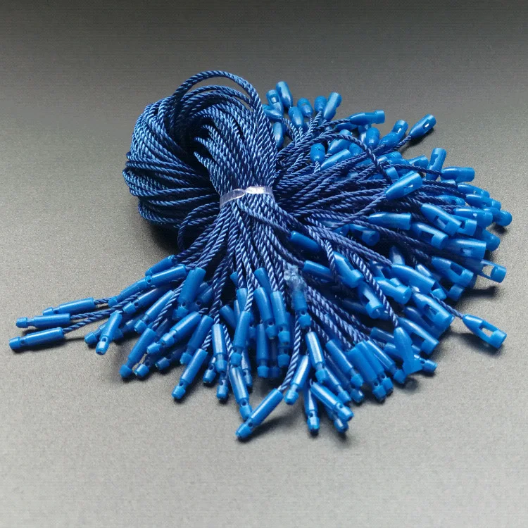 Bulk Pack of 100 Plastic Tag Fasteners with 20CM Polyester Rope