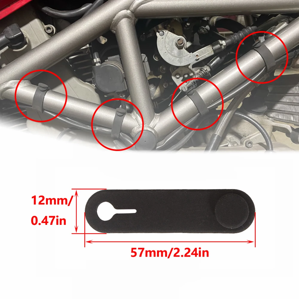 

Fixing Tension Strap Silicone Bandage Universal Motorcycle Accessories Oil Pipe Hose/Throttle/Brake Clutch Cable/Wire Motocross