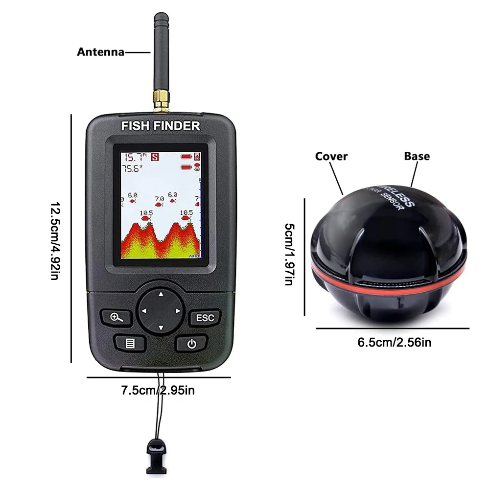 Kayak Depth Handheld Wireless Fishing Finder DASSHOLEFISHING
