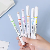 6pcs Line Stamp Highlighter Pens Set Multi Color Roller Tip Curve Liner Marker Highlighter for Office School F253 2