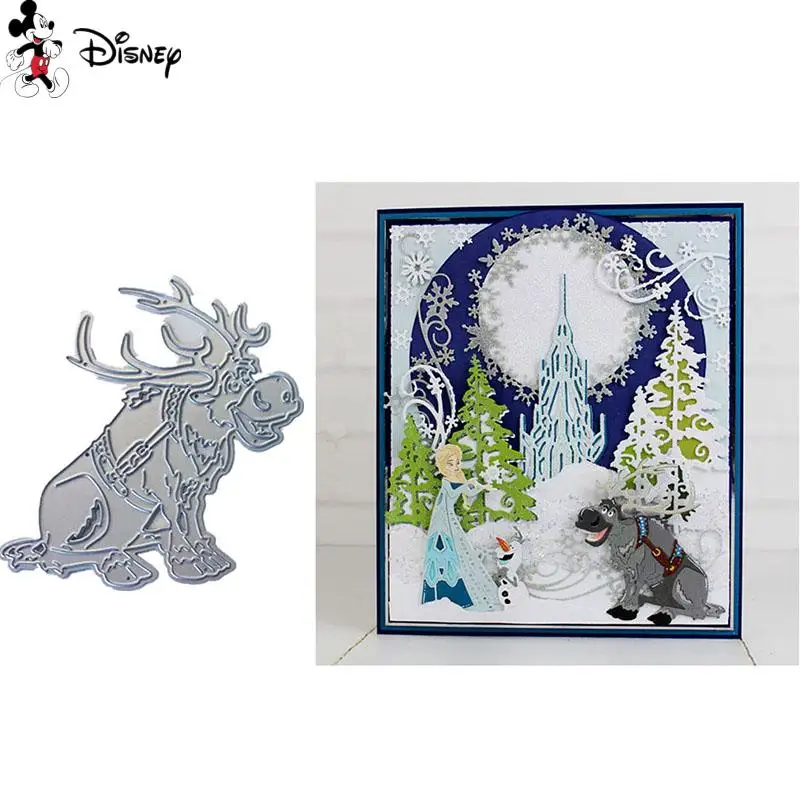 Seduto Sven Diecut Disney Frozen Cutting Muore Per Carte Scrapbooking Fai-Da-Te Artigianato Fare Nuovi 2022 Animali Muore