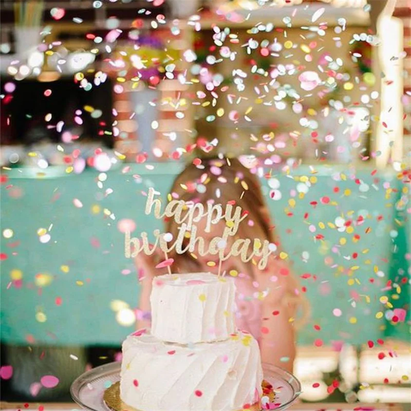 1000pcs/bag 1cm paper Confetti Mix Color for wedding birthday party decoration round Tissue for clear balloons