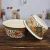 Multi-Size Handcrafted Enamel Cookware with Stainless Steel Rim All-Stovetop Compatible & Healthy for Family Cooking Bowls Plate 3