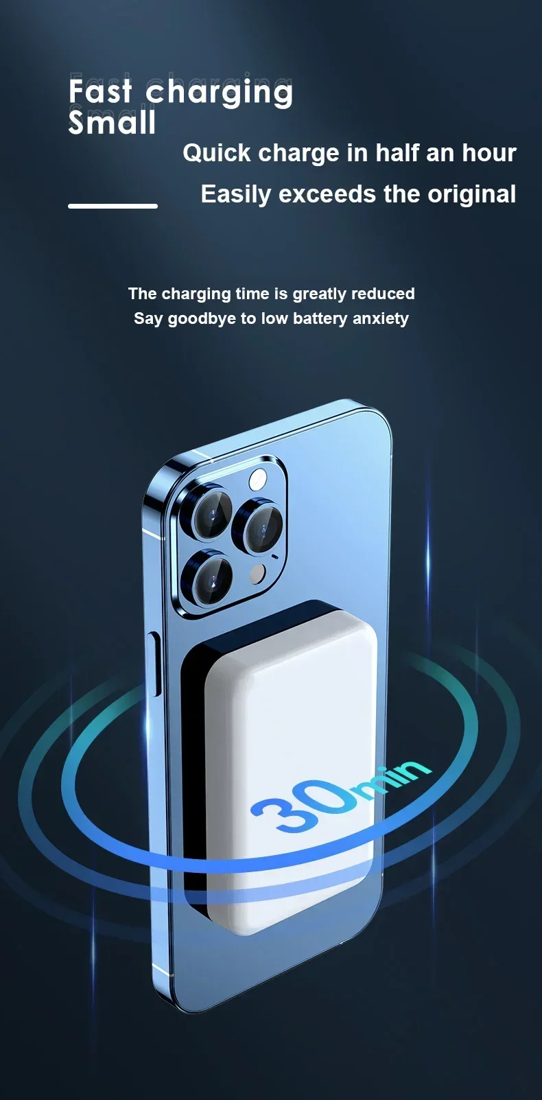 PD20W Mini Magnetic Power Bank Portable 20000mAh Charger Wireless Fast Charge External Battery for iPhone 12 13 4 S67c53d9b8d4845fd80a76f483541dd97J