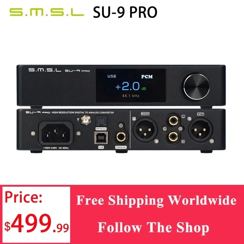 

SMSL SU-9 PRO ES9039MPRO декодер MQA & MQA-CD Bluetooth 5,0 SU9 PRO DAC XU316 768 кГц/32 бит DSD512 с дистанционным управлением