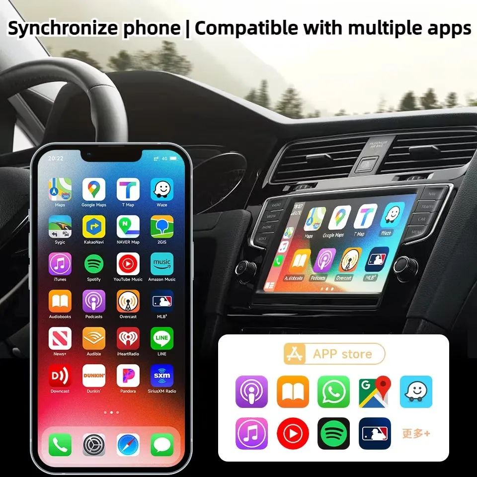 새로운 미니 무선 CarPlay 안드로이드 자동 무선 어댑터 스마트 미니 박스 플러그 앤 플레이 WiFi 빠른 연결 유니버설