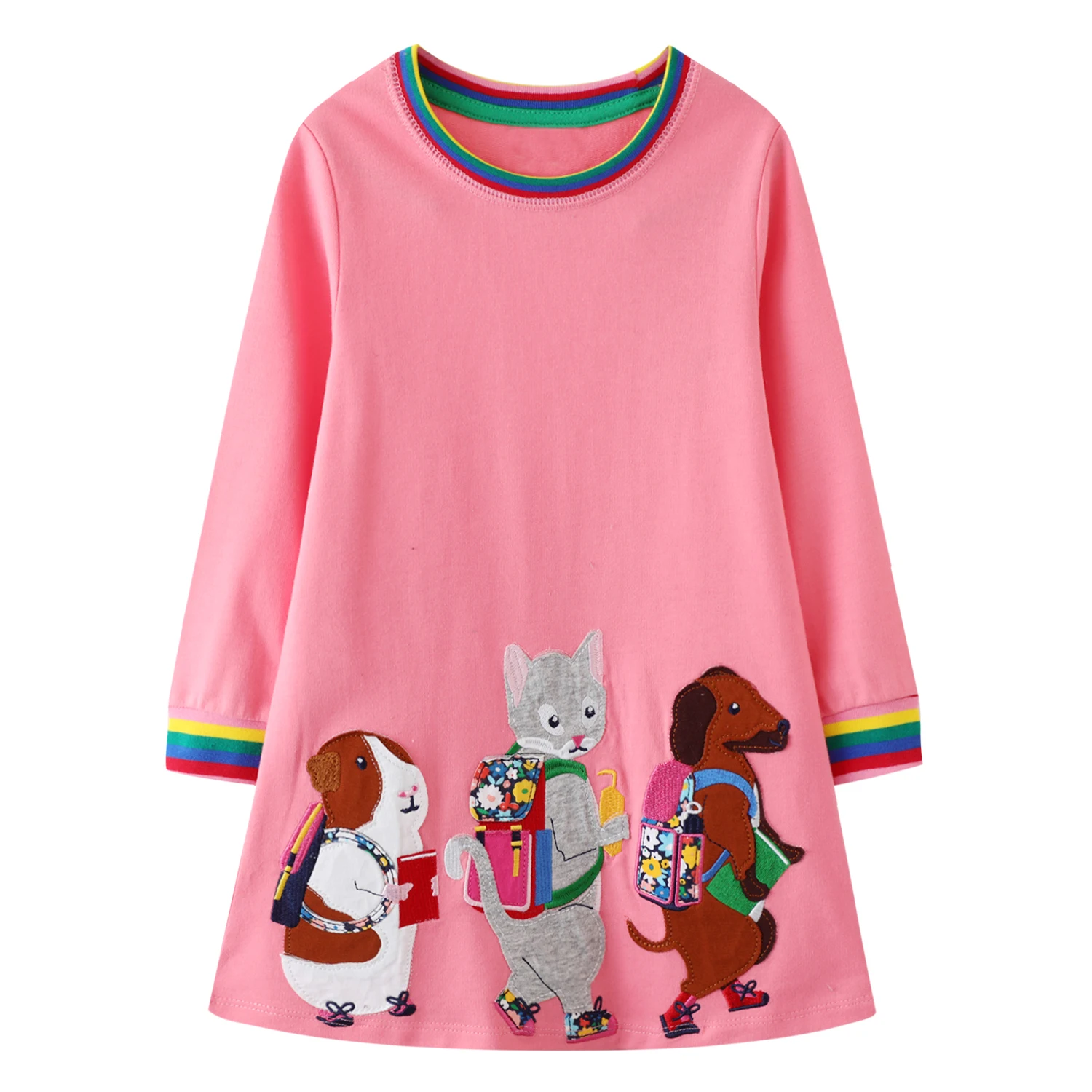 Girls Dress Striped Autumn Winter Kids Dresses for Girls Clothes Baby Girl Long-sleeved Lace Princess Designer Clothing
