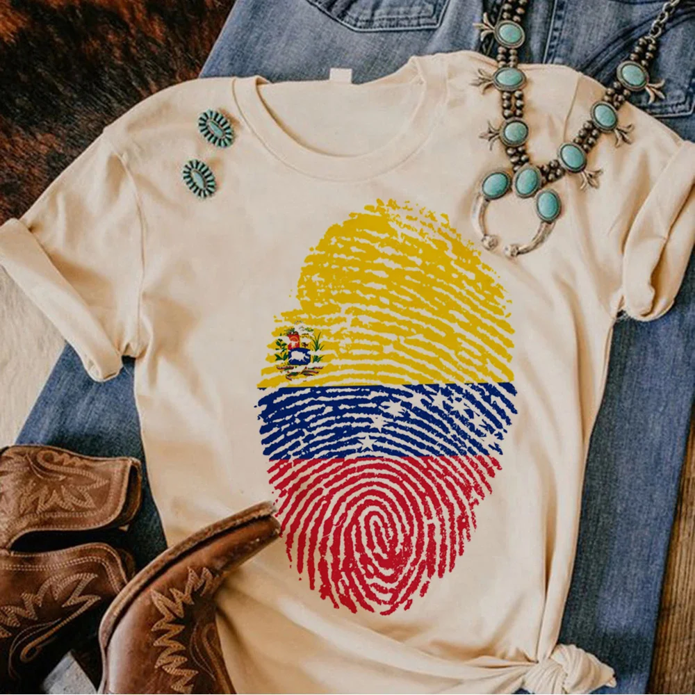 

Футболка Венесуэла, Женская комиксная футболка, уличная одежда для девушек, одежда с графическим аниме