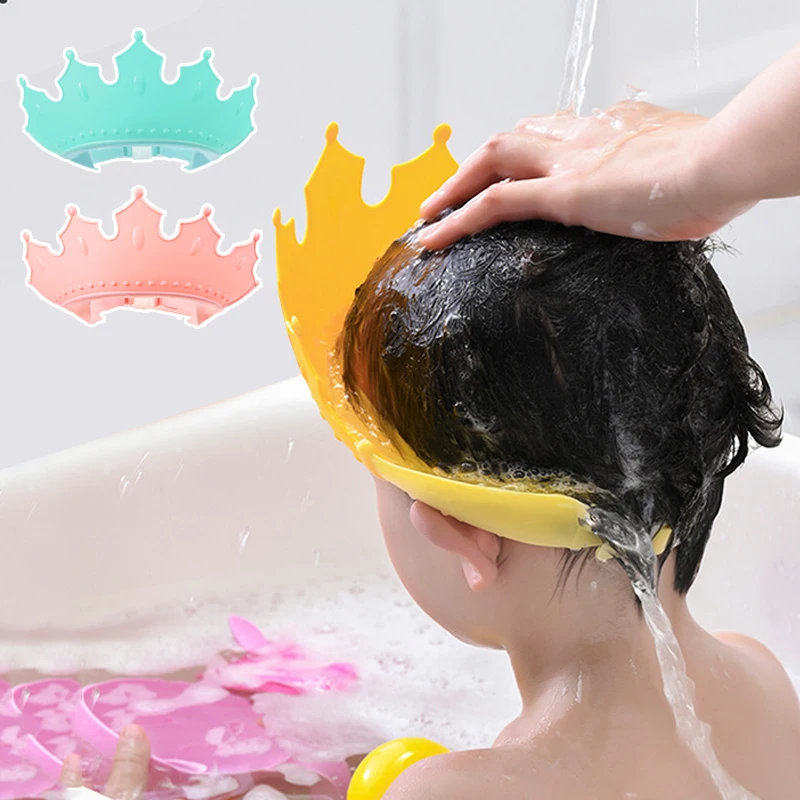 Shampoo Shield Bath Head Cover Baby Shower Cap Adjustable Hair Wash Hat for Newborn Infant Ear Protection