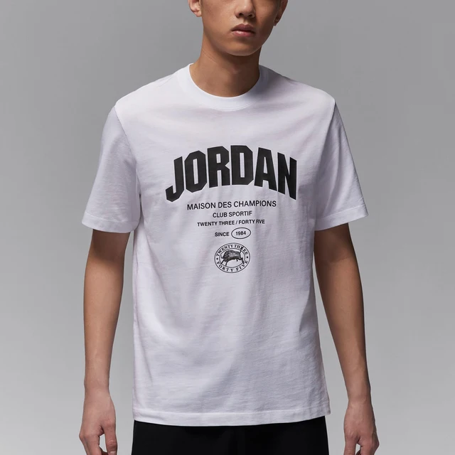 Nike officiel véritable JORDAN hommes décontracté col rond respirant Sport manches courtes FZ1926-100 1