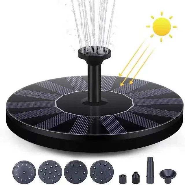 Mini Solar Fountain Pool Pond Waterfall Sun Fountain Garden Decoration Outdoor Bird Bath Solar Powered Fountain Floating Water 1