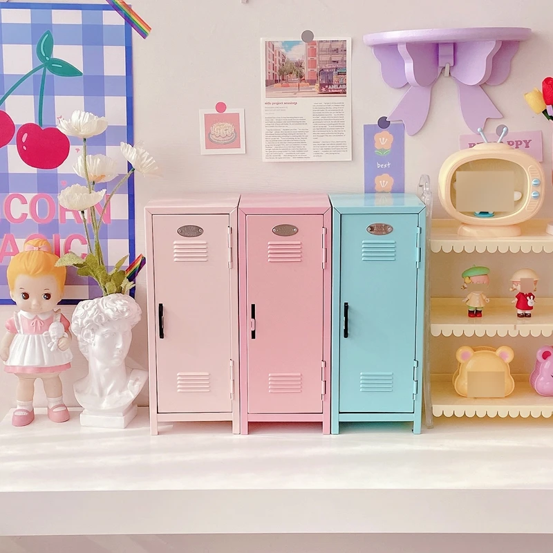 Mini Pastel Iron Locker Cute Desk Storage The Kawaii Shoppu
