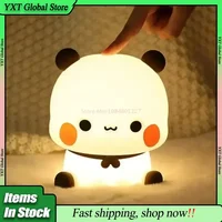Bubu And Dudu Cute Bear Panda Cartoon LED Night Light Lamp Bedroom Decorative Nightlight Bedroom Animal Themed Gifts for Kids 1