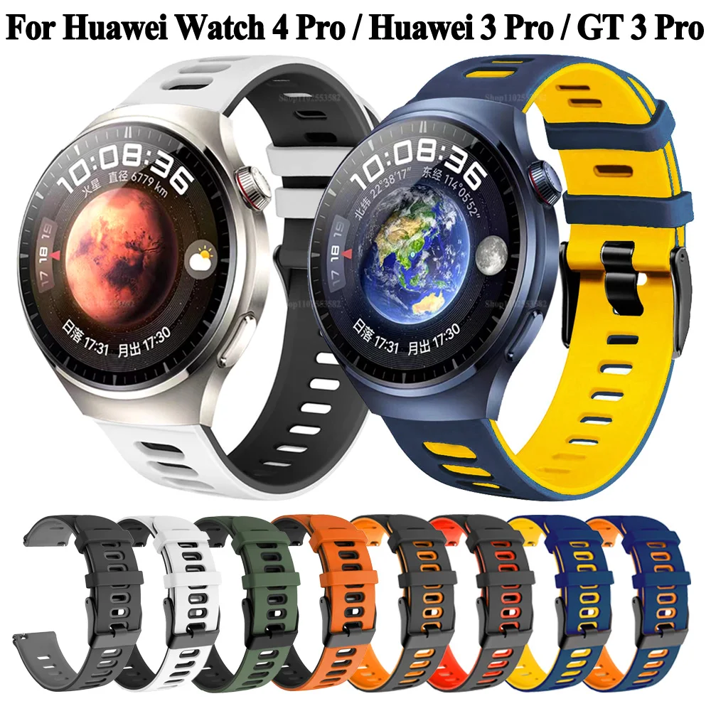 

22mm Silicone Strap For Huawei Watch 4 Pro Watchband Bracelet Band For Huawei Watch GT 2 3 GT2 GT3 Pro 46mm Smartwatch Wristband