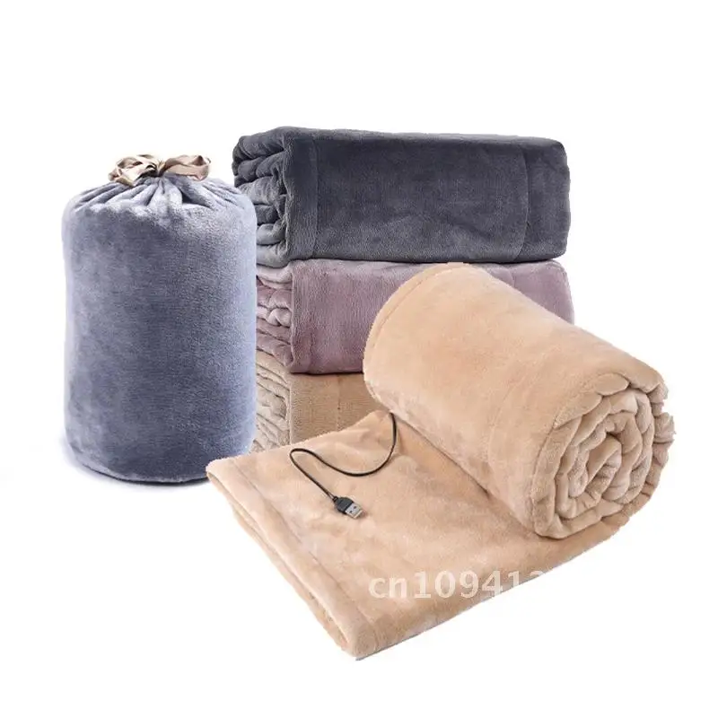 Portable Usb Electric Camping Thermal Blanket Winter Warm Tourist Safety Sleep Outdoor for Quilt Blanket Mat 5V Wearable Tent
