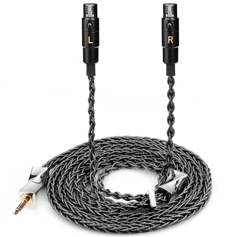 4.4MM Balanced Silver Plated Earphone Headphone Upgrade Cable for Audeze lcd2 LCD3 LCD4 LCD-x