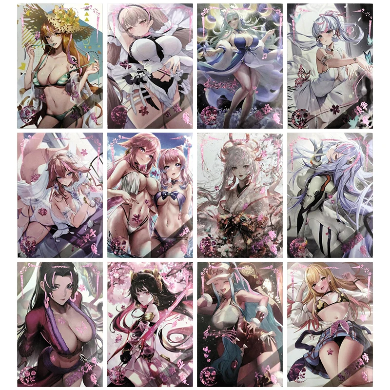 

Anime Goddess Story Rare Refractive Flash Cards Shinano Kamisato Ayaka Yae Miko Toys for boys Collectible Cards Birthday Gifts
