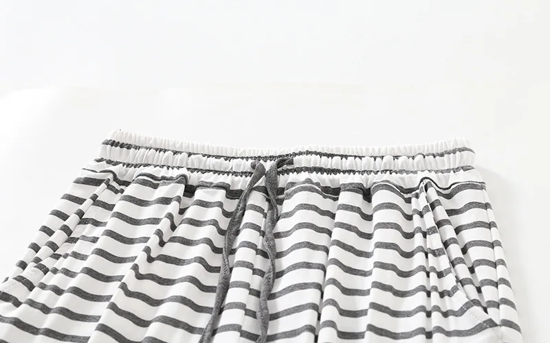 Dames pyjamabroek gestreept lichtgewicht en ademend voor lounge_voghion.com