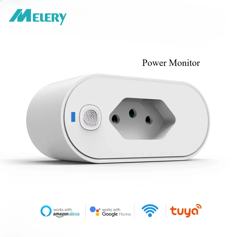 Melery บราซิล Tuya Wifi ปลั๊กอะแดปเตอร์ Inteligente 16A Suporte Outlet Smart Life App ควบคุมเสียงโดย Alexa Google Home 1