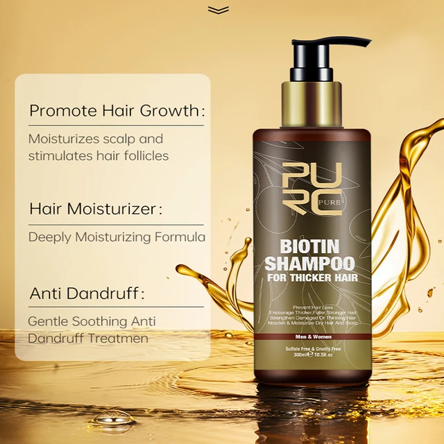PURC Biotin Hair Growth Shampoo Anti Hair Loss Repair Damaged Frizz Argan Oil Scalp Treatment Hair Care Products 2