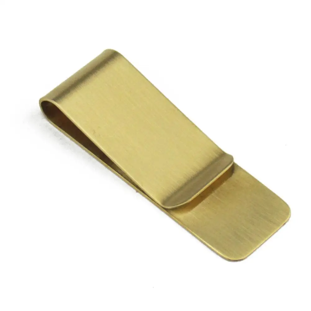 Durable Metal Money Clip With Engraving Space Vintage Copper Oxidation Wallet Pouch Holder Stainless Steel Cash Credit Clips Man