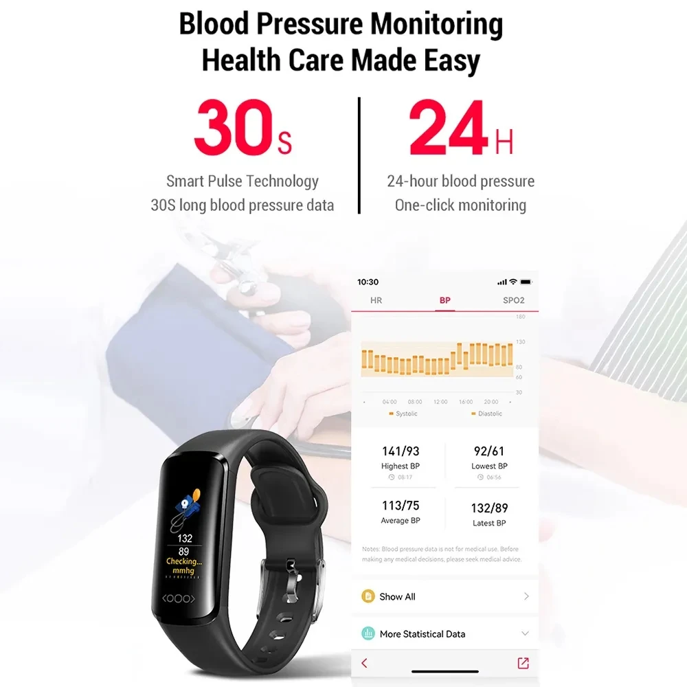 2023 nowy inteligentny zegarek na temat poziomu cukru we krwi dla mężczyzn ekg PPG tętno bransoletka Fitness Smartwatch damski zegarek z glukometrem