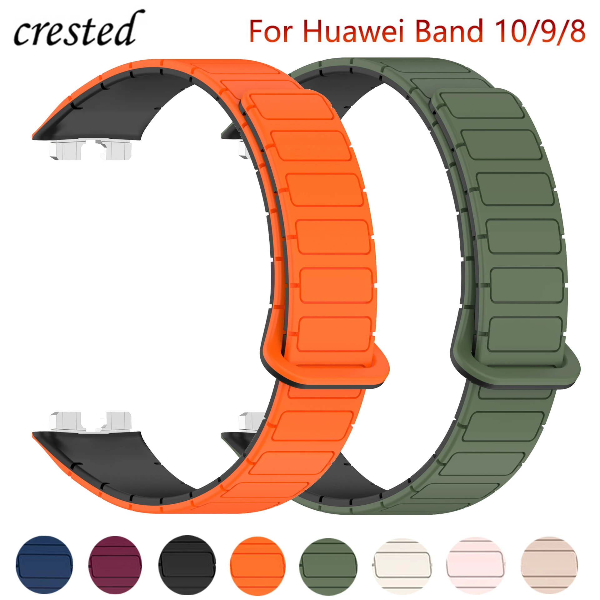 Magnetic Silicone Sport Loop Strap - Universal Fitness Band Accessory