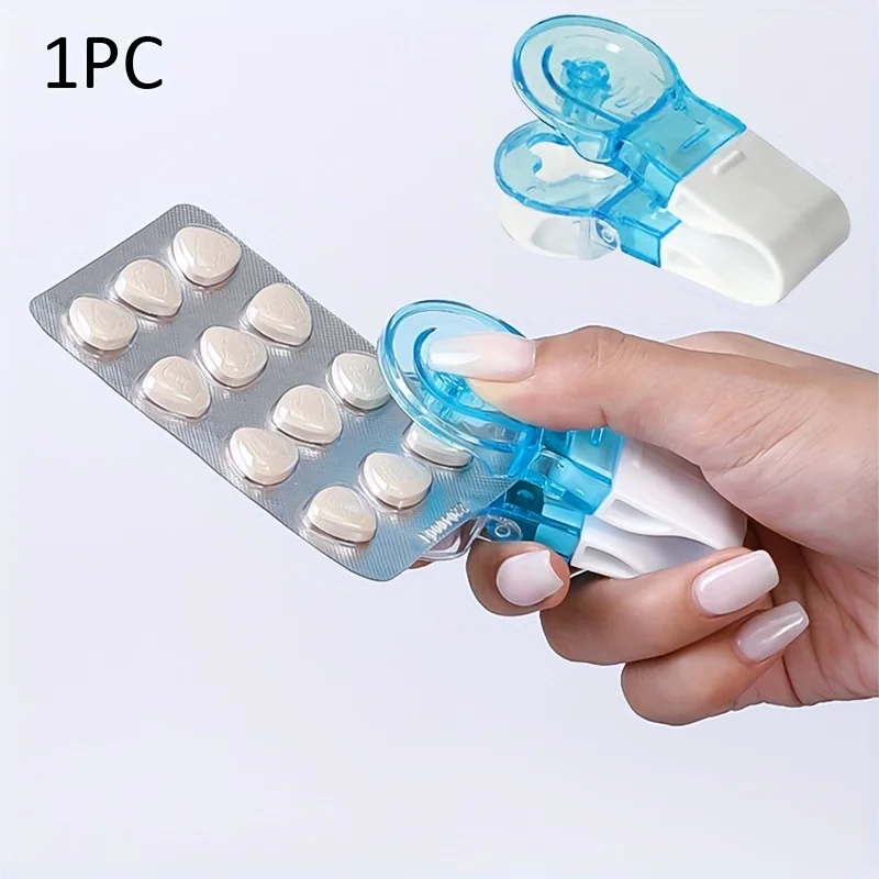 Compact & Ergonomic Pill Popper with Storage - Safe, Easy-Open Medicine Organizer and Travel-Ready Aid