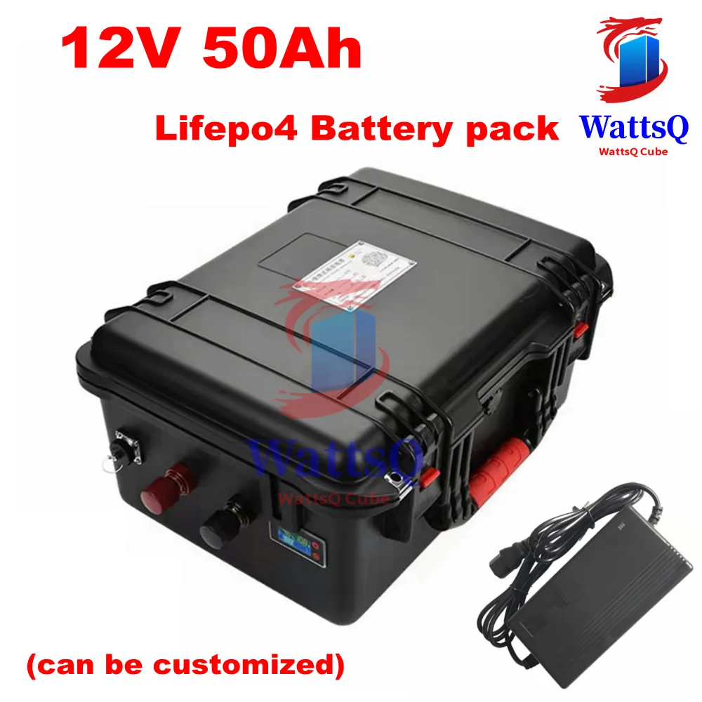 Waterproof Abs Case Battery Car Start Battery 12v 50ah Lifepo4 Battery