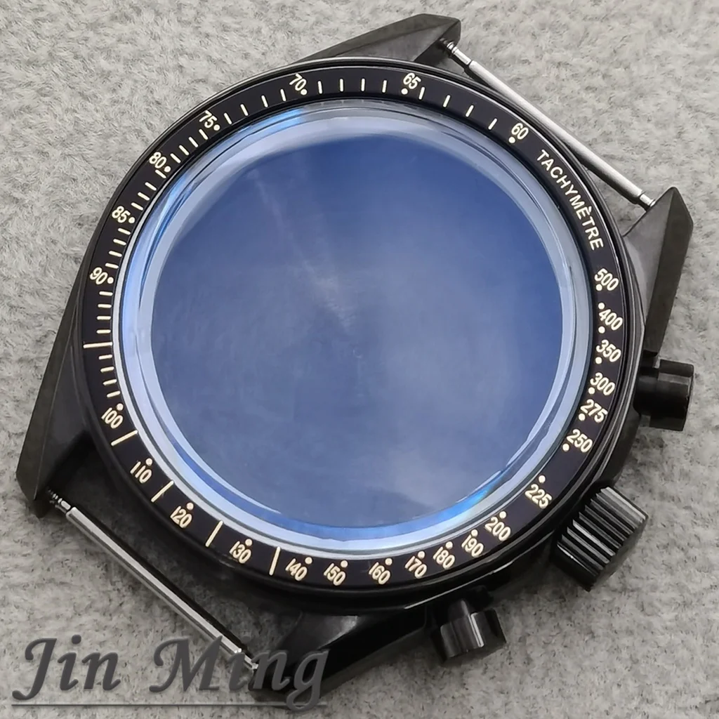 Premium Moonswatch Metal Chronograph Case with Sealed Back, 39.7mm Bezel