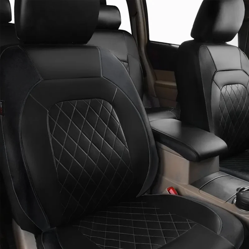 Car Seat Cover Breathable PU Leather Full Surrounded Vehicle Seat Protection Cushion Interior Accessories For Suv Pick-up Truck