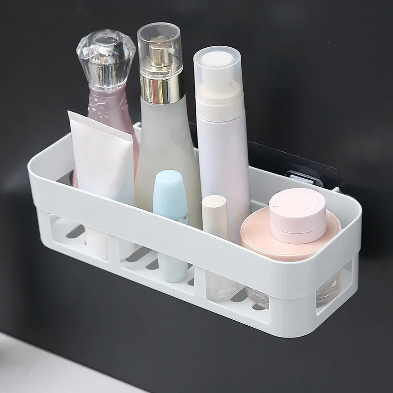 Bathroom Corner Shower Shelf Toilet Adhesive Shampoo Gel Storage Basket Wall Hanging Bathroom Rack Bedside Sundries Storage Case 2
