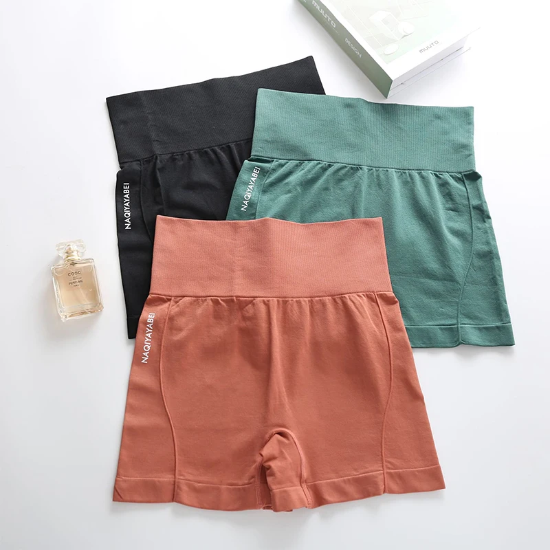 High Waist Sport Shorts Abdominal Contraction Shaping Seamless Fitness Yoga Short Cycling Shorts Safety Pants Gym Legging Fitness for sports shorts running shorts yoga shorts workout shorts seamless shorts