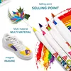 18/60Color Acrylic Paint Pens Brush Marker Pen for Artist Rock Painting,Glass,Ceramic Fabric DIY Card Making Art Supplie 4