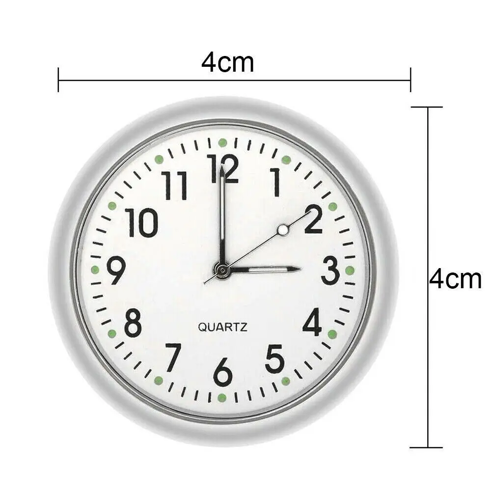 Car Clock Mini Car Quartz Clock Electronic Air Outlets Clock Luminous Bicycle Motorcycle Watch Auto Car Dashboard