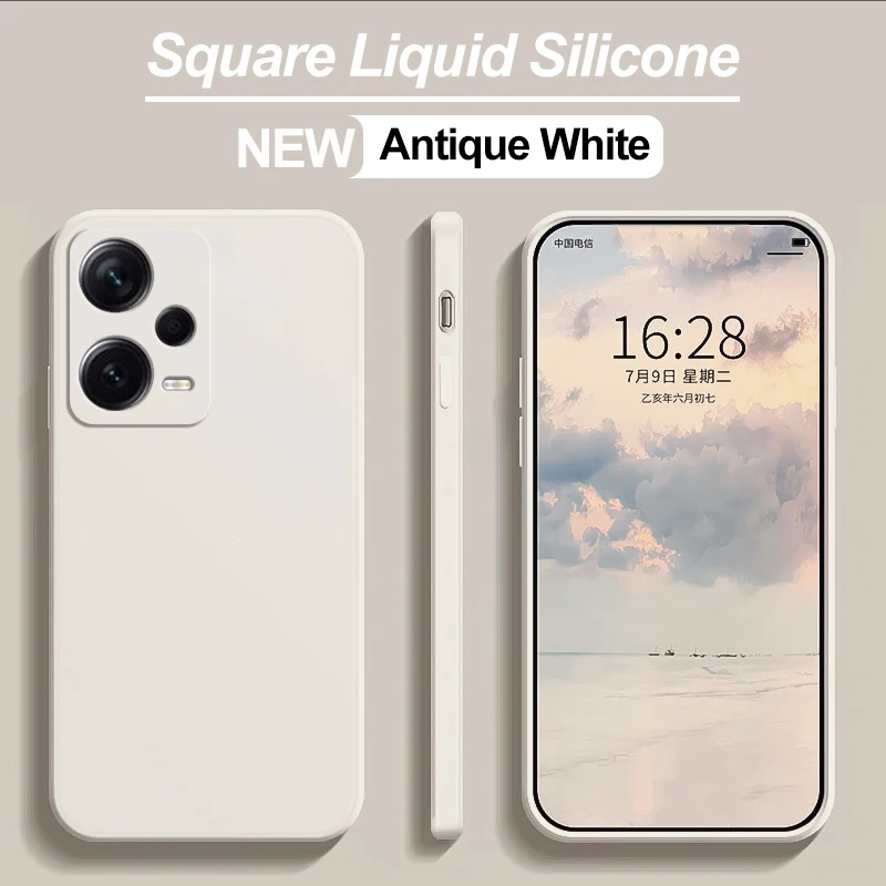 thumbnail image 1 of Redmi Note 12 Pro Case Square Liquid Silicone Phone Cases For Xiaomi Redmi Note 12 Pro Plus Note12Pro 4G Note12 Pro Soft Cover, 1 of 5