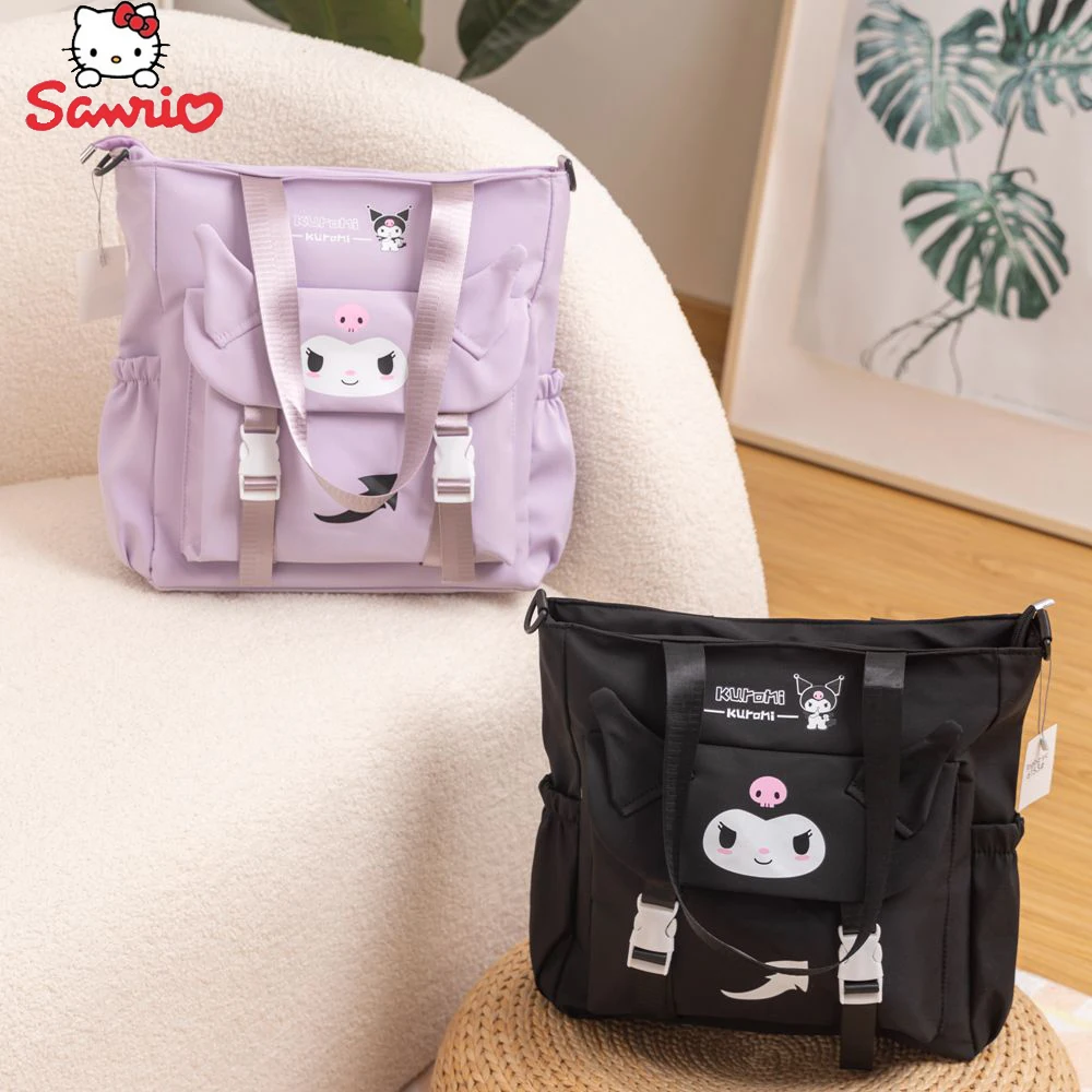 

Сумка через плечо Kawaii Sanrio Kuromi, мессенджер для хранения косметики, студенческий школьный ранец на плечо, женский подарочный рюкзак для девушек