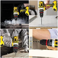 Kit perceuse-visseuse sans fil 21V, 45 Nm et mandrin sans clé 3/8 pouces, embrayage 25+3 vitesses, 120 outils de bricolage pour batterie Makita 21V 6