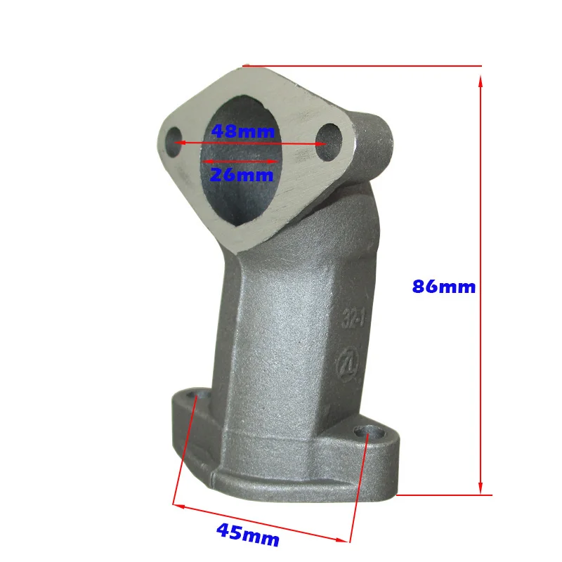 Straight 26mm Intake Inlet Manifold For Pit Dirt Monkey Bike ATV Quad Motorcycle