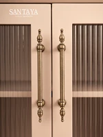 Santaya Poignée en laiton antique de style islamique pour porte de meuble, poignée de porte d'armoire en bronze brossé, bouton d'armoire de cuisine, accessoires de quincaillerie 5