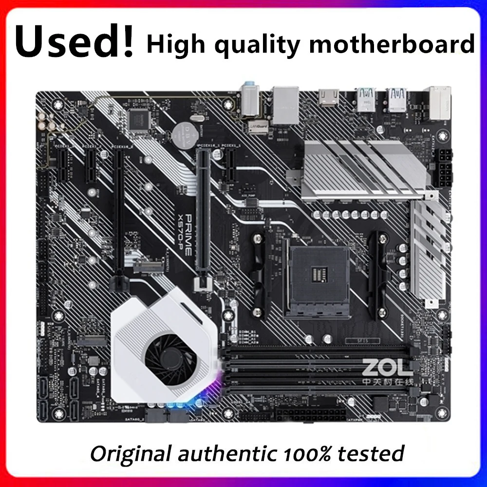Per Prime X570-P Presa Scheda Madre Am4 Per Amd X570 Ddr4 M.2 Nvme Sata3 Scheda Madre Desktop Originale Scheda Madre Usata