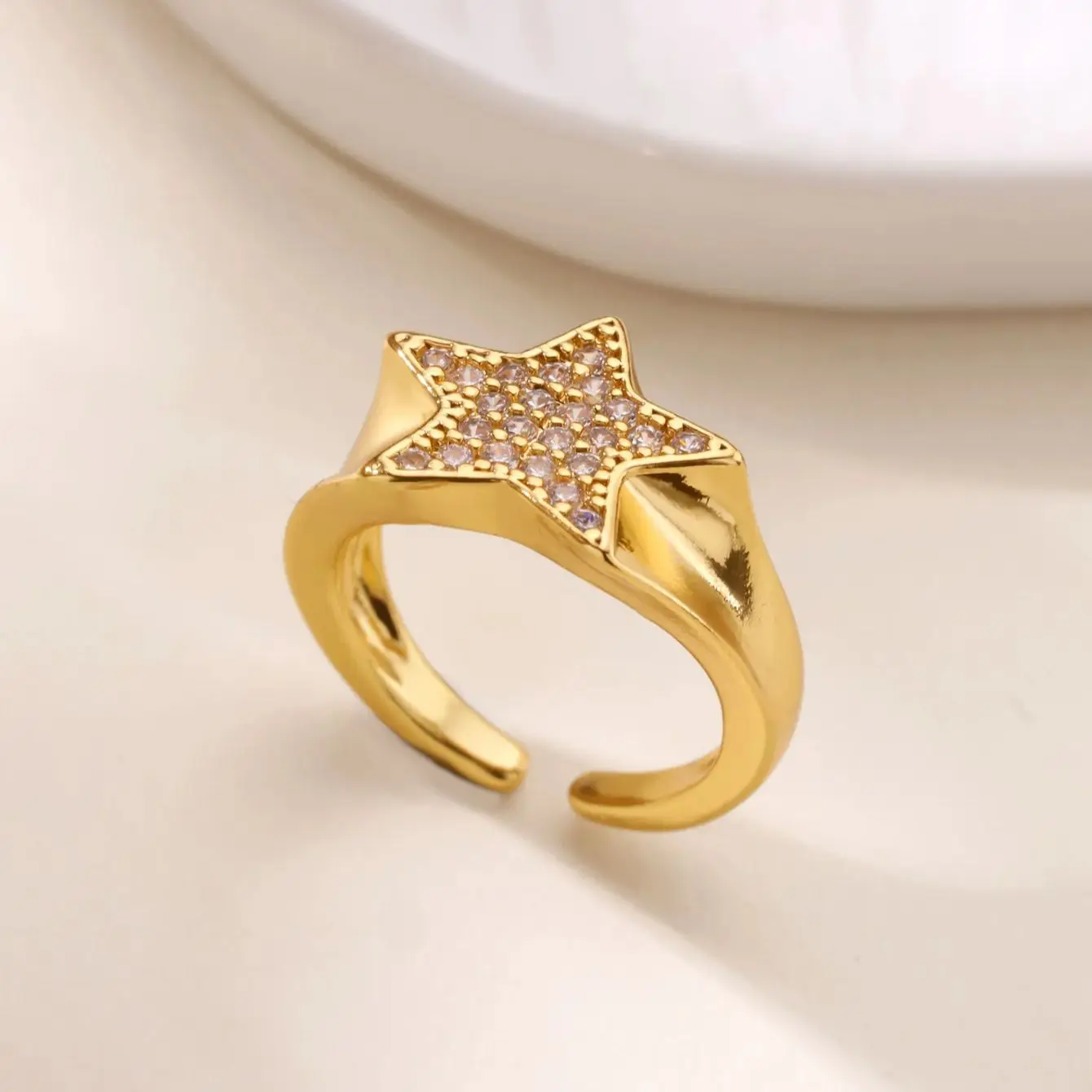 Zircon Star Rings for Women