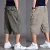 Mens Summer Oversize Fat Cotton Shorts Men Cargo Short Casual Plus Size Cropped Trouser Sport Tactical Baggy Pants Loose 5XL 6XL 5