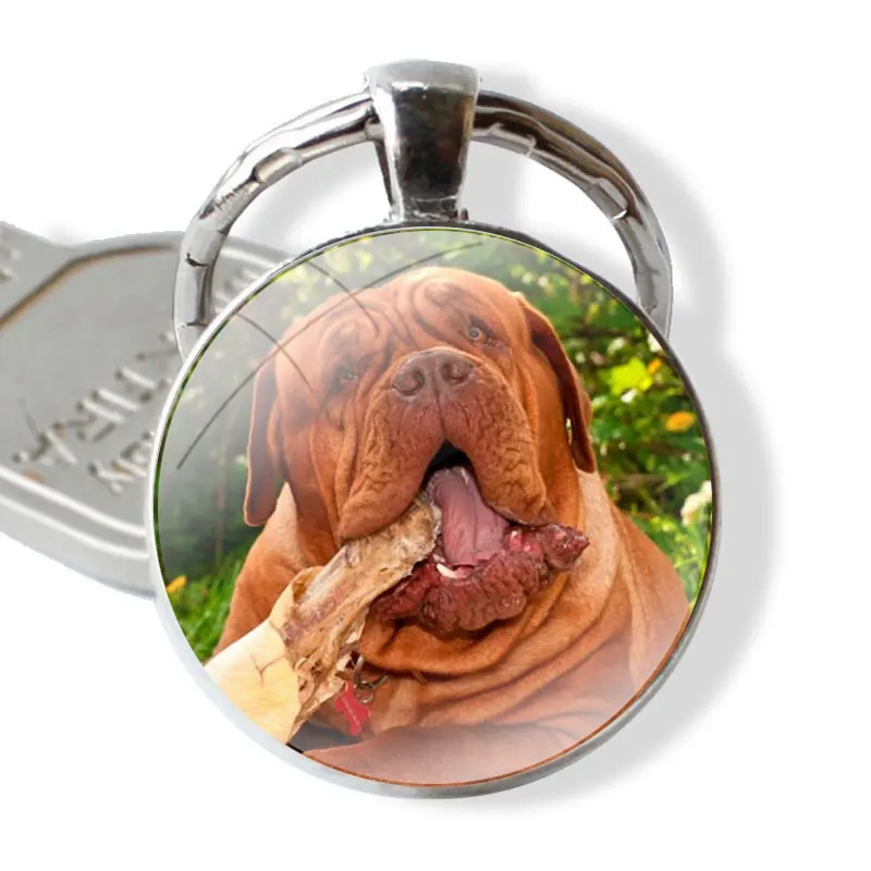 French Bulldog Dog Keychain With Orange Box Luxury Designer Waist