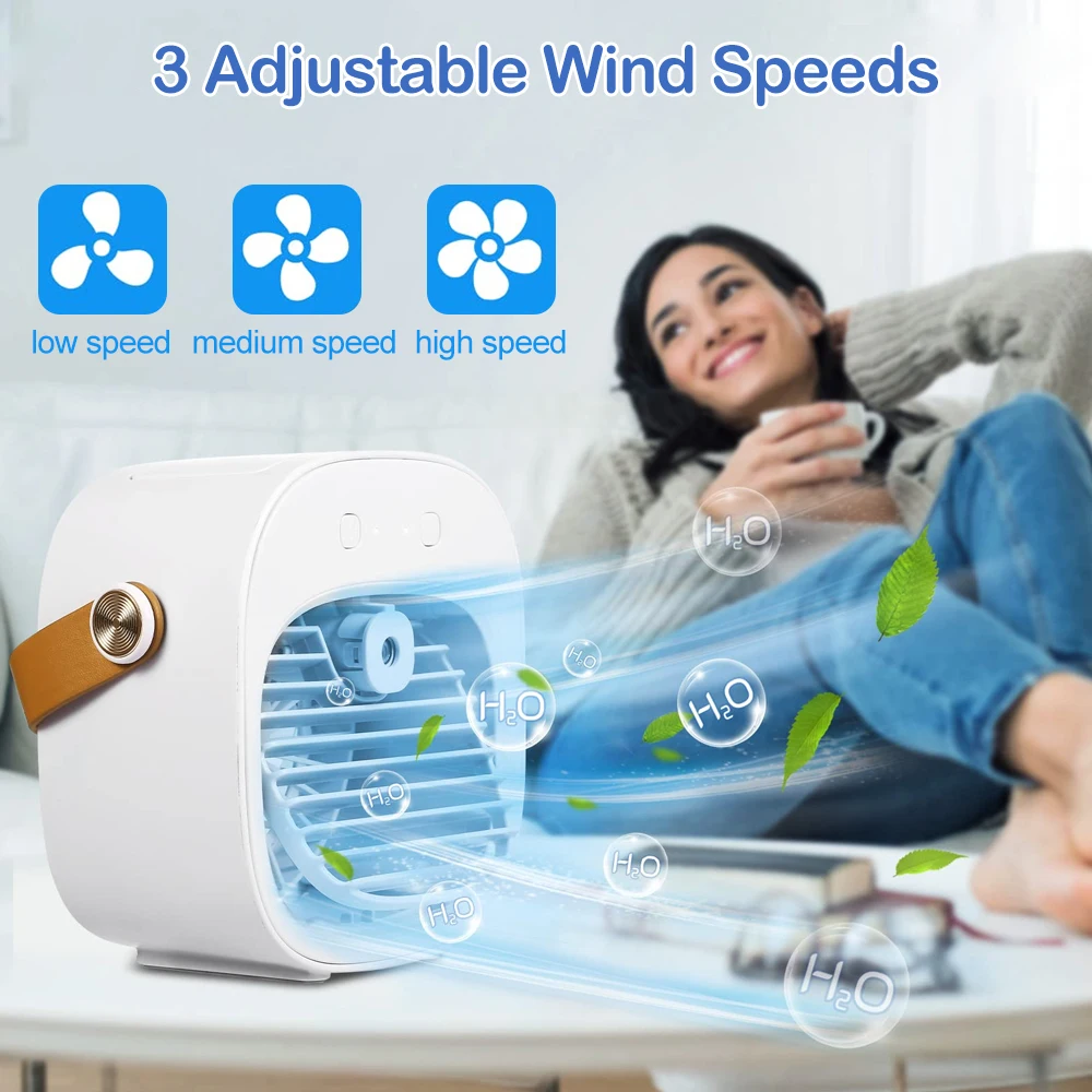 Portable Air Conditioner Rechargeable Mini Air Conditioners Personal Air Conditioning Cordless Air Cooler Fan For Room Camping 2
