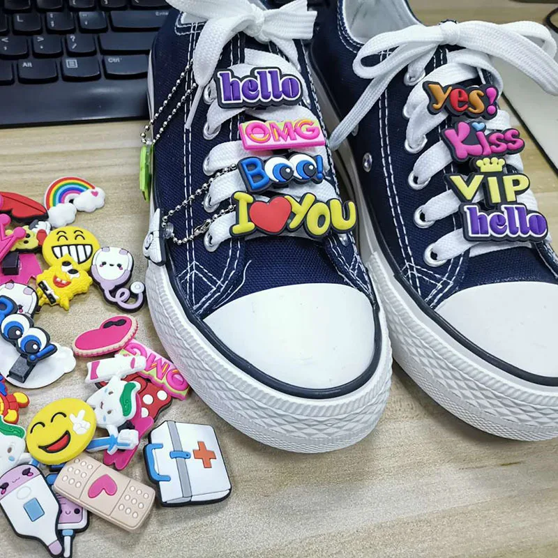 100 Pack Shoe Charms for Croc PVC Cute Cartoon Shoe Decoration Pins Anime Accessories Pack for Kids Teens Girls Boys Children shoe charms